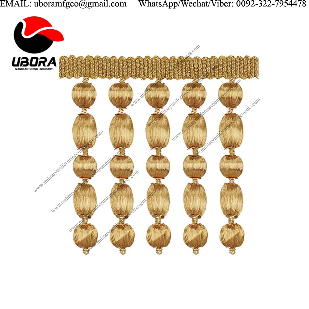 high quality Entrefino gold brother fringes ,tassel , ceremonial decoration Beaded finest French 